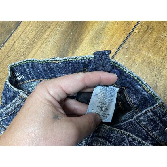 WRANGLER Boys Size 8 Slim Denim Blue Jeans Slim Straight Adjustable Waist Rodeo - Picture 5 of 9